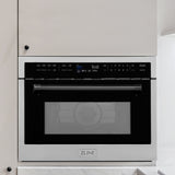 ZLINE Autograph Edition 24" 1.6 cu ft. Built-in Convection Microwave Oven in Stainless Steel and Matte Black Accents (MWOZ-24-MB)