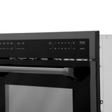 ZLINE 24" 1.6 cu ft. Built-in Convection Microwave Oven in Black Stainless Steel with Speed and Sensor Cooking (MWO-24-BS)