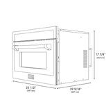 ZLINE Autograph Edition 24 in. 1.6 cu ft. Built-in Convection Microwave Oven in Satin Stainless Steel with Polished Gold Accents (MWOZ-24-SS-G)