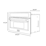 ZLINE Autograph Edition 30” 1.6 cu ft. Built-in Convection Microwave Oven in Black Stainless Steel and Champagne Bronze Accents (MWOZ-30-BS-CB)