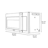 ZLINE 1.5 cu. ft. Over the Range Convection Microwave Oven in Stainless Steel with Traditional Handle and Sensor Cooking (MWO-OTR-H-30)