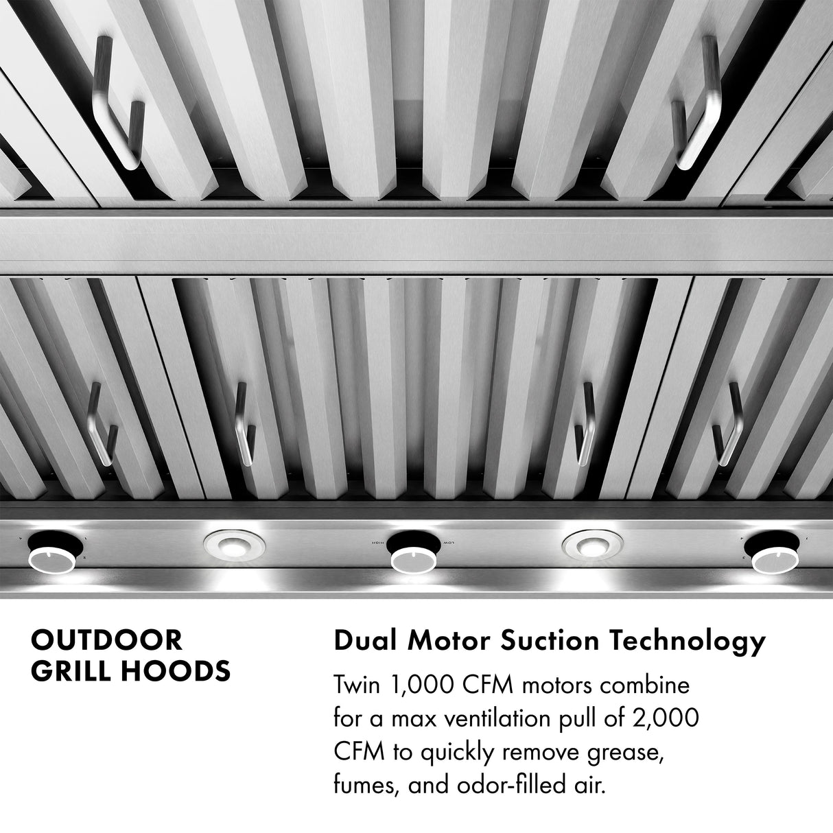 ZLINE 48 in. Island Mount Outdoor Grill Hood (GOi1-48)