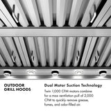 ZLINE 48 in. Island Mount Outdoor Grill Hood (GOi1-48)