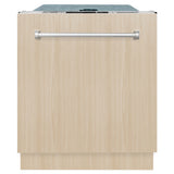 ZLINE 24 in. Panel Ready Top Control Dishwasher with Stainless Steel Tub, 52dBa (DW7713-24)