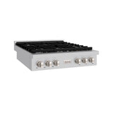 ZLINE 36 in. Paramount Gas Rangetop with 6 Burners and Porcelain Cooktop in Stainless Steel (SRT36)