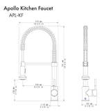 ZLINE Apollo Pull Down Spring Kitchen Faucet in Polished Gold (APL-KF-PG)