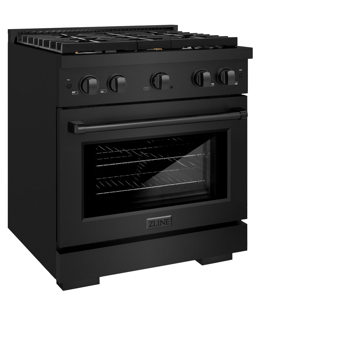ZLINE 36 in. 5.2 cu. ft. Paramount Gas Range with Convection Gas Oven in Black Stainless Steel with 6 Brass Burners (SGRB-BR-36)