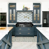 ZLINE 48 in. Legacy Gas Rangetop with 6 Brass Burners and Porcelain Cooktop in Black Stainless Steel (RTB-BR-48)