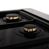 ZLINE 36 in. 4.6 cu. ft. Legacy Dual Fuel Range with Gas Cooktop and Electric Convection Oven in Satin Stainless Steel with 6 Brass Burners (RAS-SN-BR-36)