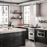 ZLINE 24" Convertible Vent Wall Mount Range Hood in Stainless Steel with Crown Molding (KECRN-24)