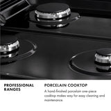 ZLINE Autograph Edition 36 in. 5.2 cu. ft. Paramount Gas Range with 6 Burner Cooktop and Convection Gas Oven in Stainless Steel and Champagne Bronze Accents (SGRZ-36-CB)