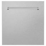 ZLINE 24" Monument Dishwasher Panel in Fingerprint Resistant Stainless Steel with Traditional Handle (DPMT-SN-24)