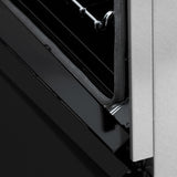 ZLINE 36 in. 4.6 cu. ft. Legacy Dual Fuel Range with 6 Burner Gas Cooktop and Electric Convection Oven in Satin Stainless Steel and Black Matte Door (RAS-BLM-36)