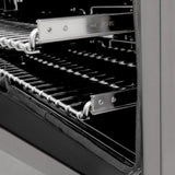 ZLINE 30 in. 4.0 cu. ft. Legacy Dual Fuel Range with 4 Burner Gas Cooktop and Electric Convection Oven in Satin Stainless Steel (RAS-SN-30)