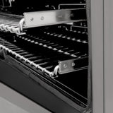 ZLINE 30 in. 4.0 cu. ft. Legacy Dual Fuel Range with Gas Cooktop and Electric Convection Oven in Satin Stainless Steel with 4 Brass Burners (RAS-SN-BR-30)