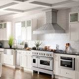 ZLINE 48 in. 6.0 cu. ft. Legacy Dual Fuel Range with Gas Cooktop and 2 Electric Ovens in Satin Stainless Steel with 6 Brass Burners (RAS-SN-BR-48)