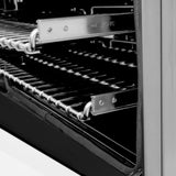 ZLINE 36 in. 4.6 cu. ft. Legacy Dual Fuel Range with 6 Burner Gas Cooktop and Electric Convection Oven in Satin Stainless Steel and White Matte Door (RAS-WM-36)