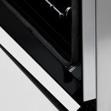 ZLINE 36 in. 4.6 cu. ft. Legacy Dual Fuel Range with 6 Burner Gas Cooktop and Electric Convection Oven in Satin Stainless Steel and White Matte Door (RAS-WM-36)