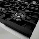 ZLINE 48 in. Legacy Gas Rangetop with 7 Burners and Porcelain Cooktop in Satin Stainless Steel (RTS-48)