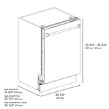 ZLINE 24 in. Tallac Series 3rd Rack Tall Tub Dishwasher with Satin Stainless Steel Panel and Stainless Steel Tub, 51dBa (DWV-SN-24)