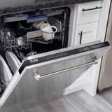 ZLINE 24 in. Tallac Series 3rd Rack Tall Tub Dishwasher with Satin Stainless Steel Panel and Stainless Steel Tub, 51dBa (DWV-SN-24)