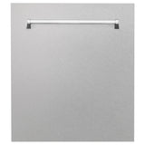ZLINE 24 in. Tallac Series 3rd Rack Tall Tub Dishwasher with Satin Stainless Steel Panel and Stainless Steel Tub, 51dBa (DWV-SN-24)