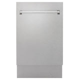 ZLINE 18 in. Tallac Series 3rd Rack Top Control Dishwasher with Satin Stainless Steel Panel and Stainless Steel Tub, 51dBa (DWV-SN-18)