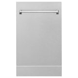 ZLINE 18 in. Tallac Series 3rd Rack Top Control Dishwasher with Satin Stainless Steel Panel and Stainless Steel Tub, 51dBa (DWV-SN-18)