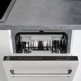 ZLINE 18 in. Tallac Series 3rd Rack Top Control Dishwasher with Satin Stainless Steel Panel and Stainless Steel Tub, 51dBa (DWV-SN-18)