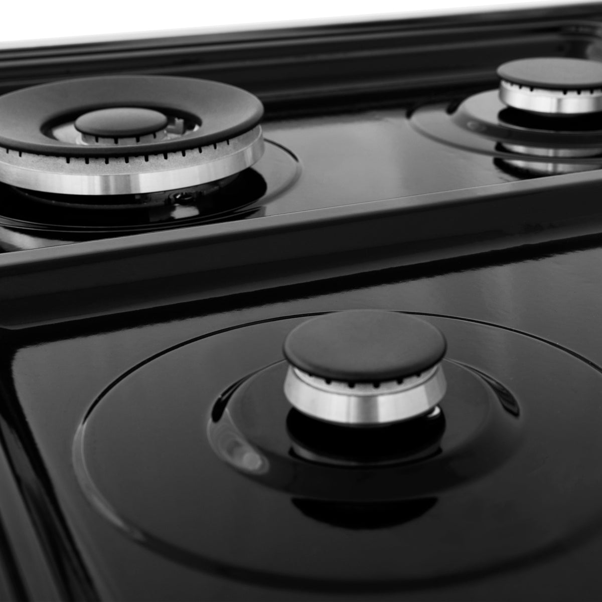 ZLINE 24 in. 2.8 cu. ft. Legacy Dual Fuel Range with 4 Burner Gas Cooktop and Electric Convection Oven in Stainless Steel and Black Matte Door (RA-BLM-24)