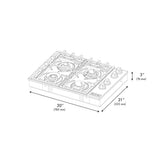 ZLINE 30" Gas Cooktop with 4 Gas Burners (RC30)