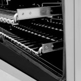 ZLINE Autograph Edition 30 in. Kitchen Package with Stainless Steel Dual Fuel Range with White Matte Door, Range Hood and Dishwasher with Champagne Bronze Accents (3AKP-RAWMRHDWM30-CB)