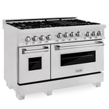 ZLINE 48 in. 6.0 cu. ft. Range with Natural Gas Stove and Natural Gas Oven in Fingerprint Resistant Stainless Steel (RGS-SN-48)