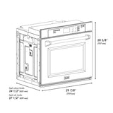 ZLINE 30 in. Professional True Convection Single Wall Oven with Air Fry and Self Clean in Stainless Steel (WAS-30)