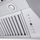 ZLINE 60" Professional Convertible Vent Wall Mount Range Hood in Stainless Steel with Crown Molding (597CRN-60)
