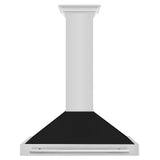 ZLINE 36 in. Convertible Stainless Steel Range Hood with Black Matte Shell and Stainless Steel Handle (KB4STX-BLM-36)