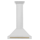 ZLINE 30 in. Autograph Edition Convertible Stainless Steel Range Hood with Stainless Steel Shell and Champagne Bronze Accents (KB4STZ-30-CB)