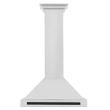 ZLINE 30 in. Autograph Edition Convertible Stainless Steel Range Hood with Stainless Steel Shell and Matte Black Accents (KB4STZ-30-MB)