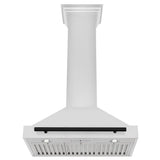 ZLINE 30 in. Autograph Edition Convertible Stainless Steel Range Hood with Stainless Steel Shell and Matte Black Accents (KB4STZ-30-MB)