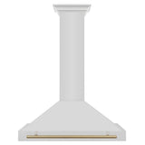 ZLINE 36 in. Autograph Edition Convertible Stainless Steel Range Hood with Stainless Steel Shell and Champagne Bronze Accents (KB4STZ-36-CB)