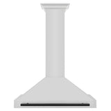 ZLINE 36 in.Autograph Edition Convertible Stainless Steel Range Hood with Stainless Steel Shell and Matte Black Accents (KB4STZ-36-MB)