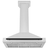 ZLINE 36 in.Autograph Edition Convertible Stainless Steel Range Hood with Stainless Steel Shell and Matte Black Accents (KB4STZ-36-MB)