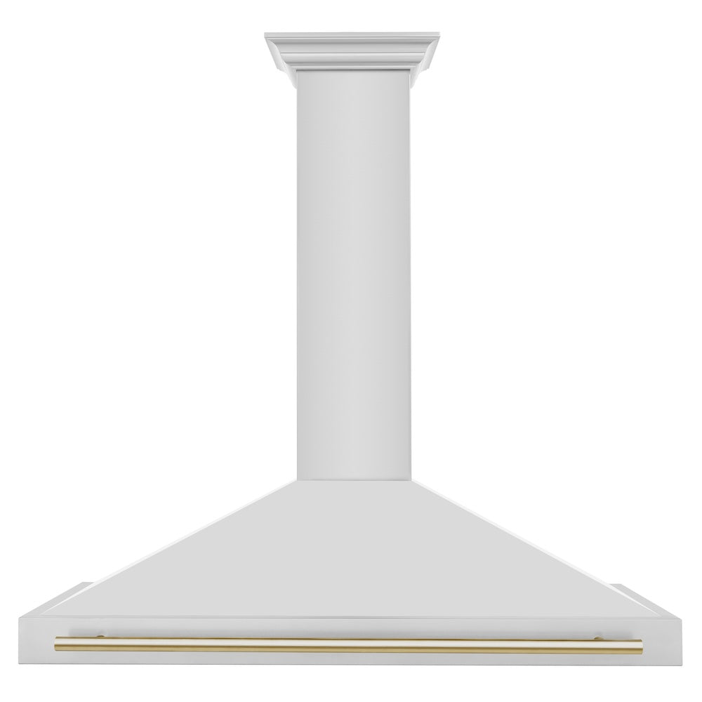 ZLINE 48 in. Autograph Edition Convertible Stainless Steel Range Hood with Stainless Steel Shell and Polished Gold Accents (KB4STZ-48-G)