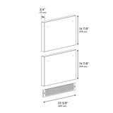 ZLINE 24 In. Touchstone Refrigerator Drawer Panels in Black Stainless Steel (RDPO-BS-24)