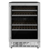 ZLINE 24" Monument Dual Zone 44-Bottle Wine Cooler in Stainless Steel (RWV-UD-24)