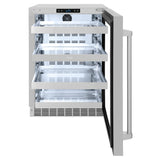 ZLINE 24 in. Touchstone 151 Can Beverage Fridge With Stainless Steel Glass Door (RBSO-GS-24)