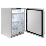 ZLINE 24 in. Touchstone 151 Can Beverage Fridge With Solid Stainless Steel Door (RBSO-ST-24)