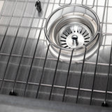 ZLINE 33 in. Moritz Farmhouse Apron Mount Single Bowl Satin Stainless Steel Kitchen Sink with Bottom Grid and Accessories (SLSAP-33S)