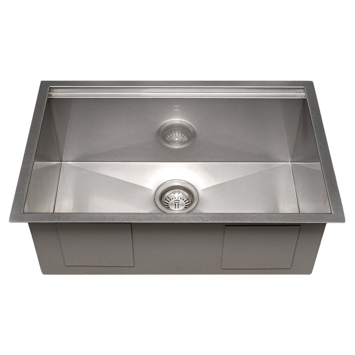 ZLINE 27 in. Garmisch Undermount Single Bowl Satin Stainless Steel Kitchen Sink with Bottom Grid and Accessories (SLS-27S)