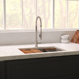ZLINE 27 in. Garmisch Undermount Single Bowl Satin Stainless Steel Kitchen Sink with Bottom Grid and Accessories (SLS-27S)